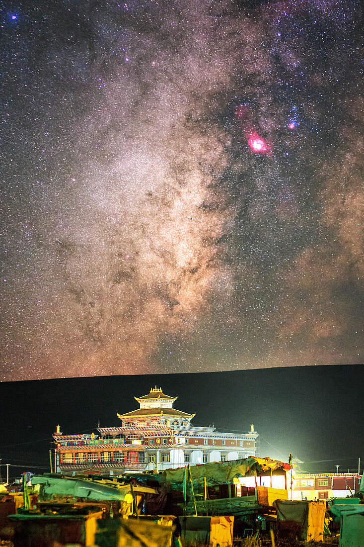 Milky Way over Yaqing Monastery