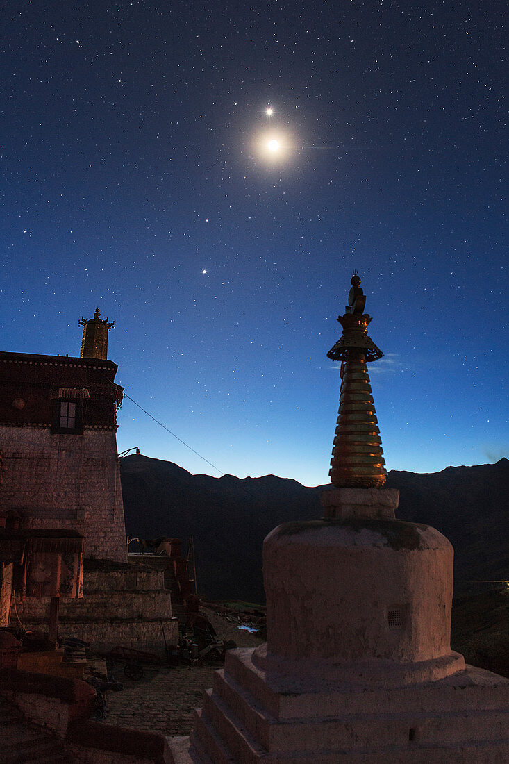 Conjunction over Ganden Monastery