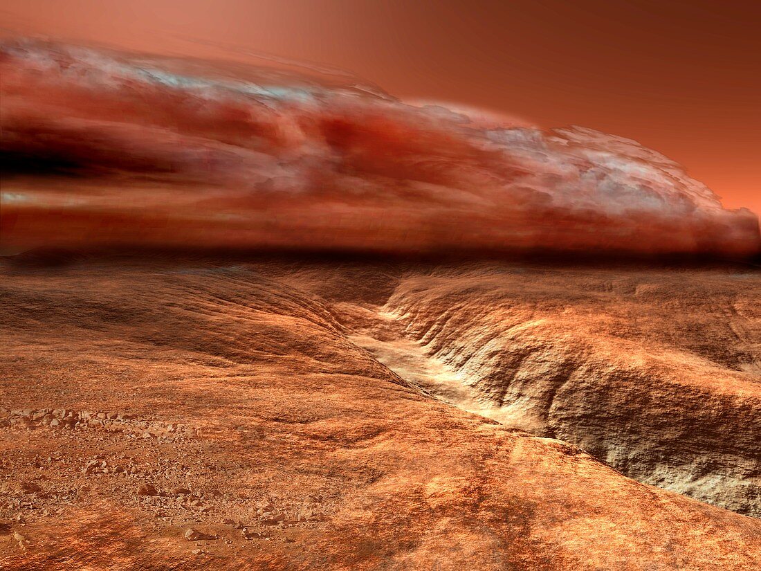 Storm on Mars, illustration