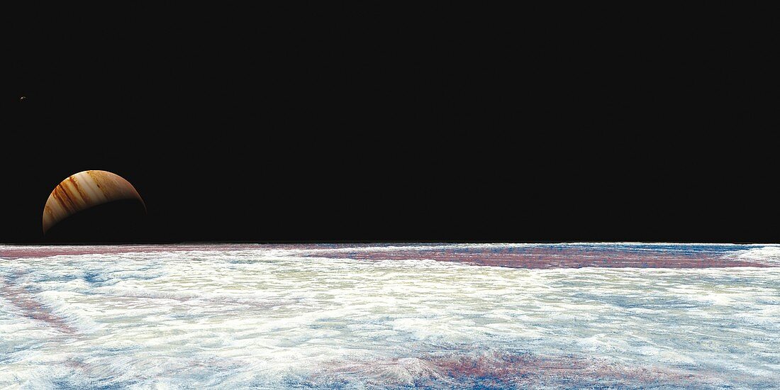Jupiter from Europa, illustration