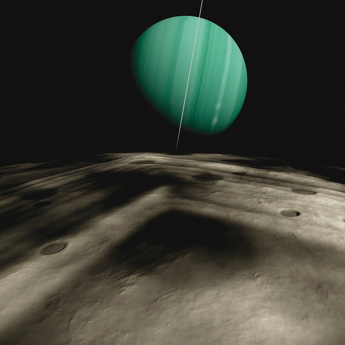 Uranus from Miranda, illustration