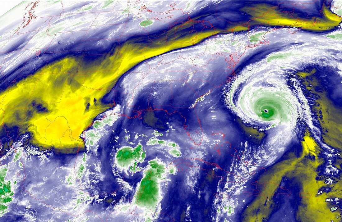 Hurricane Florence, infrared satellite image