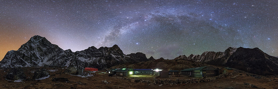 Milky Way and zodiacal light over the Himalayas