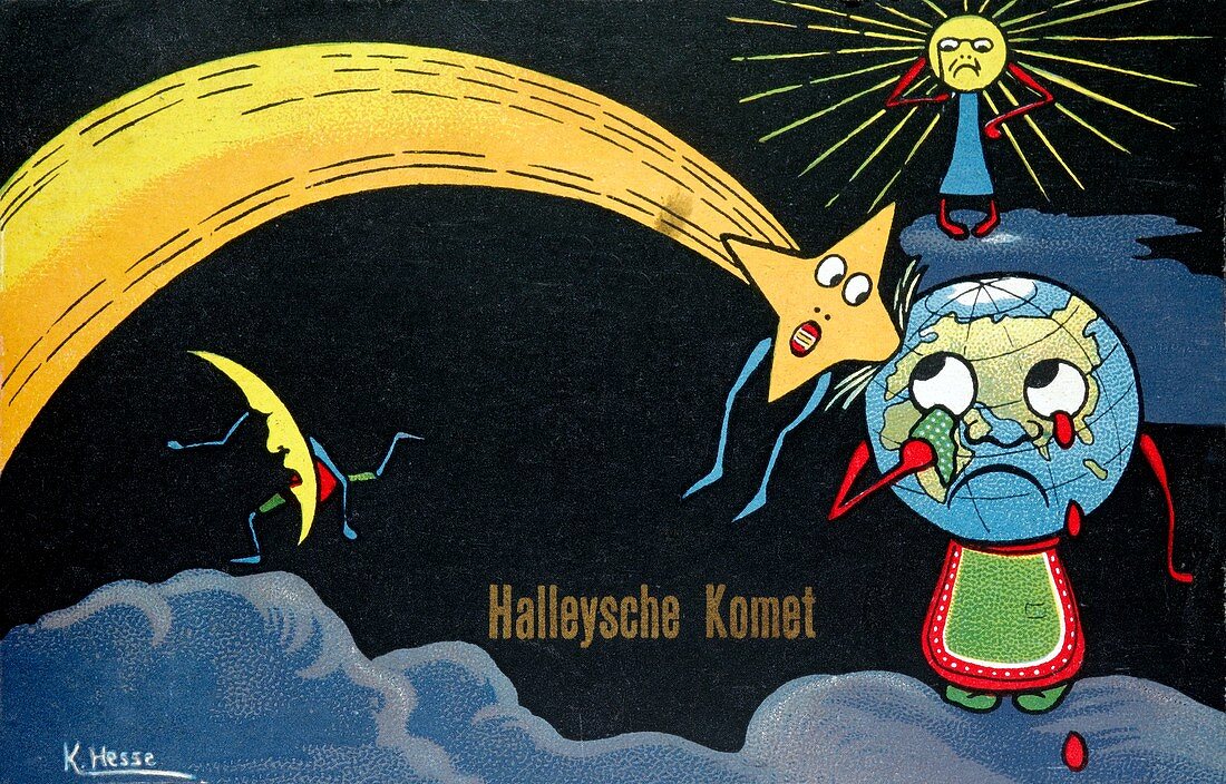 Halley's Comet impact, 1910 cartoon