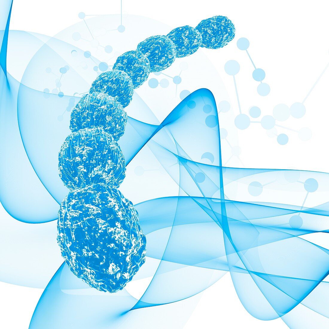 Blue archaea, illustration