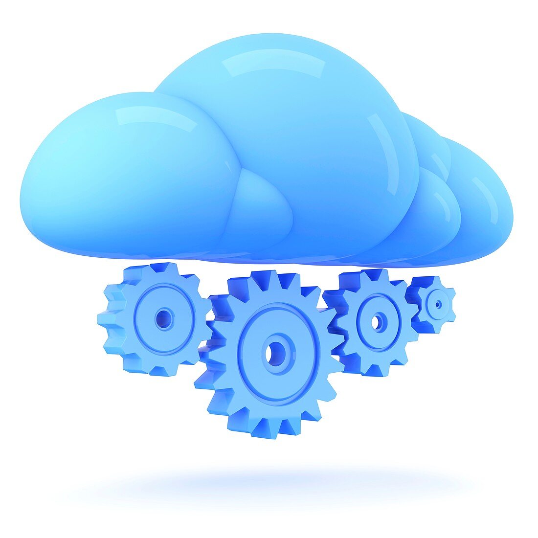 Cloud technology, conceptual illustration