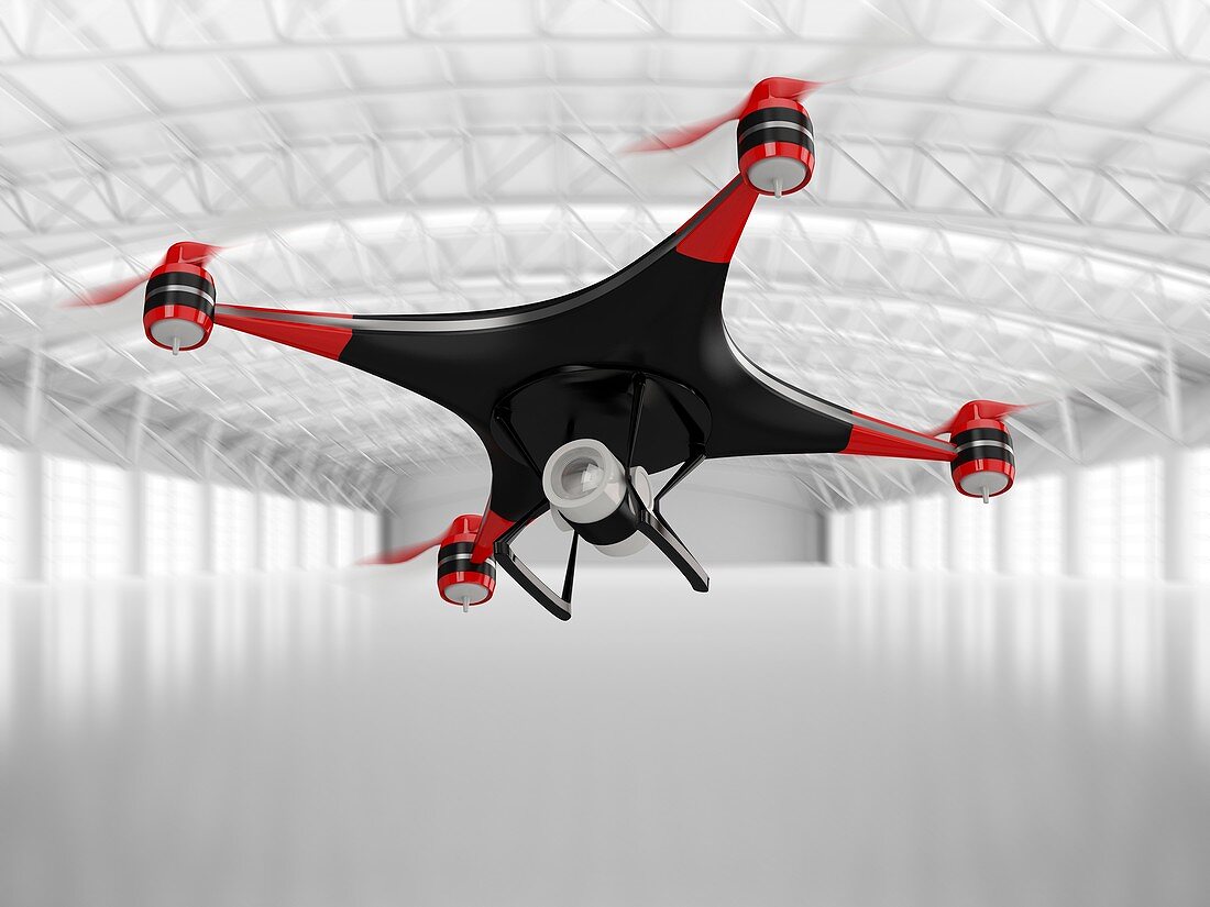 Quadcopter drone, illustration
