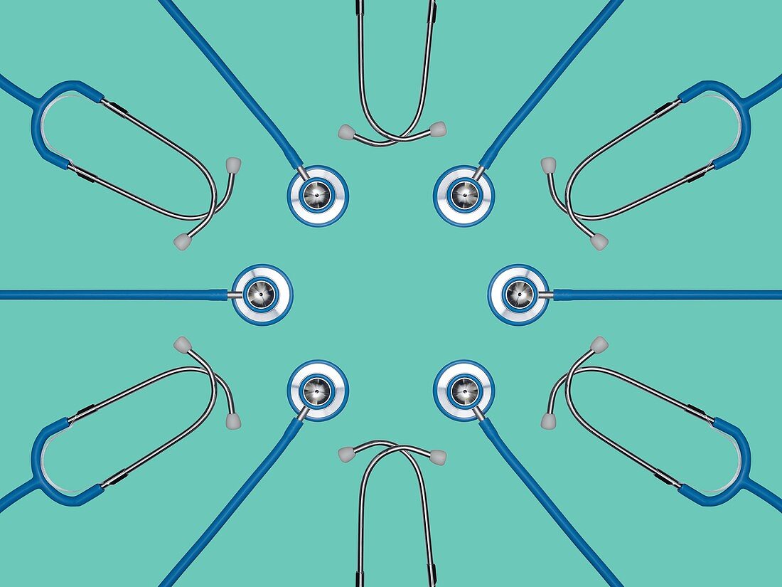 Stethoscopes in a circle