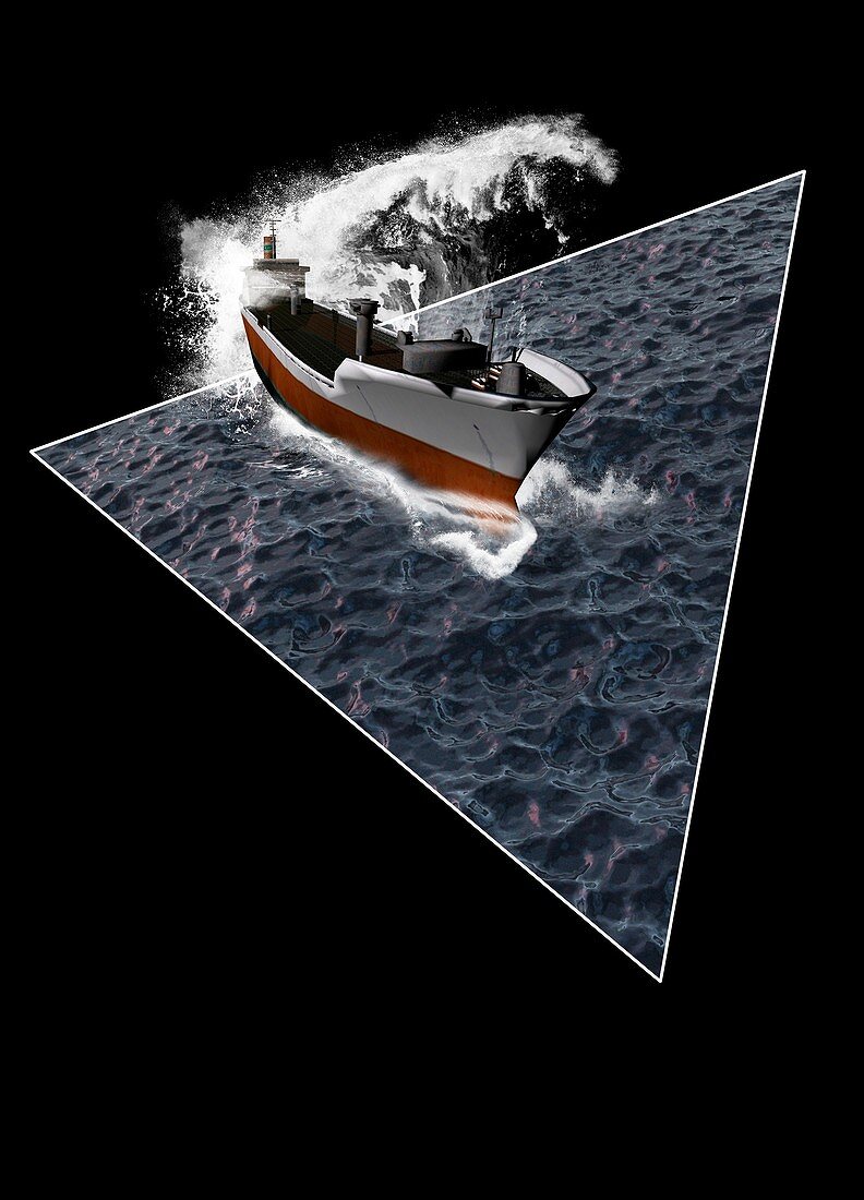 Bermuda triangle, illustration