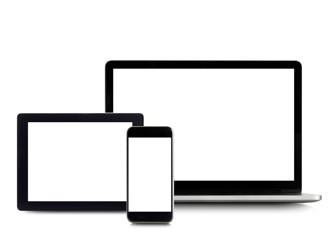 Blank digital device screens
