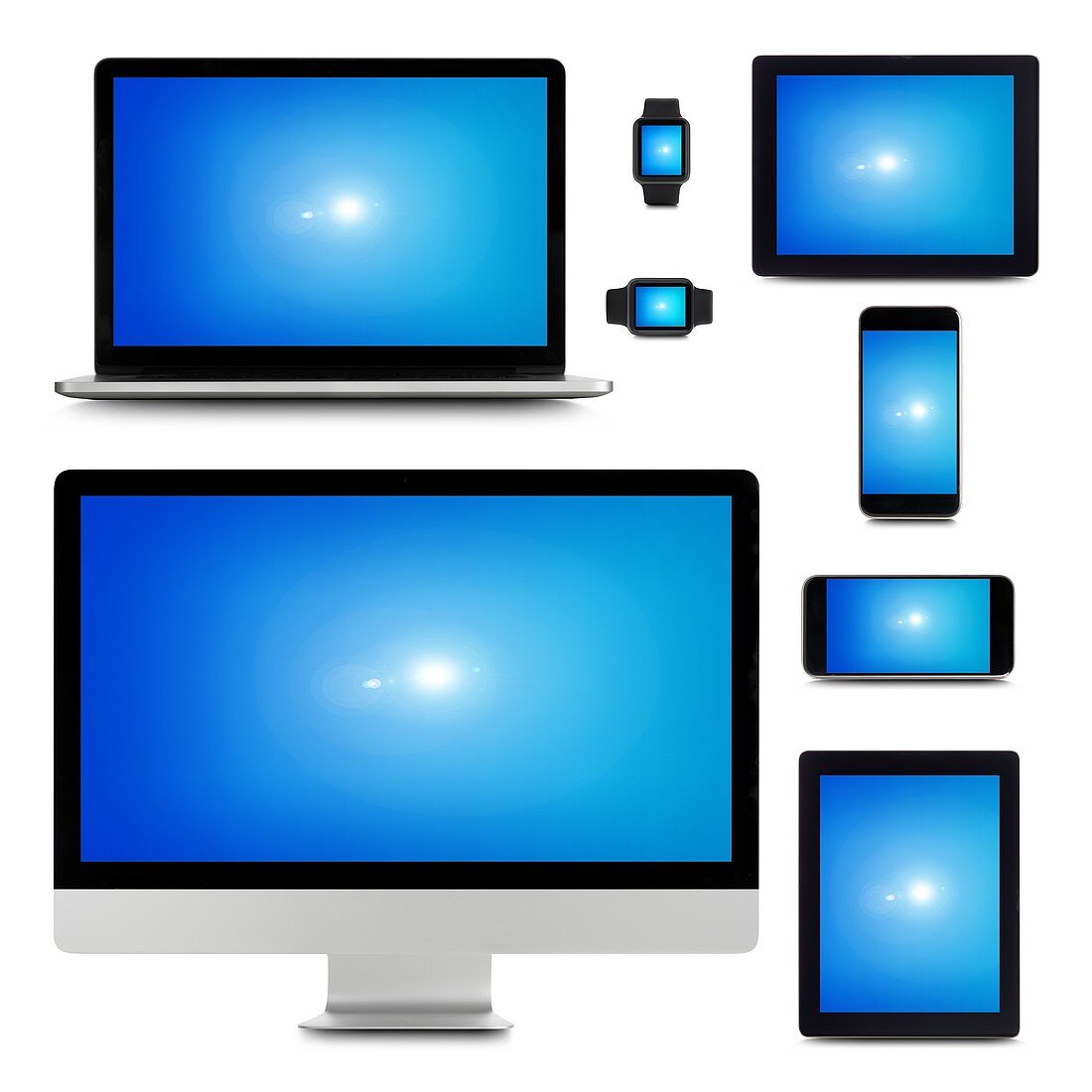 Blue screens on digital devices