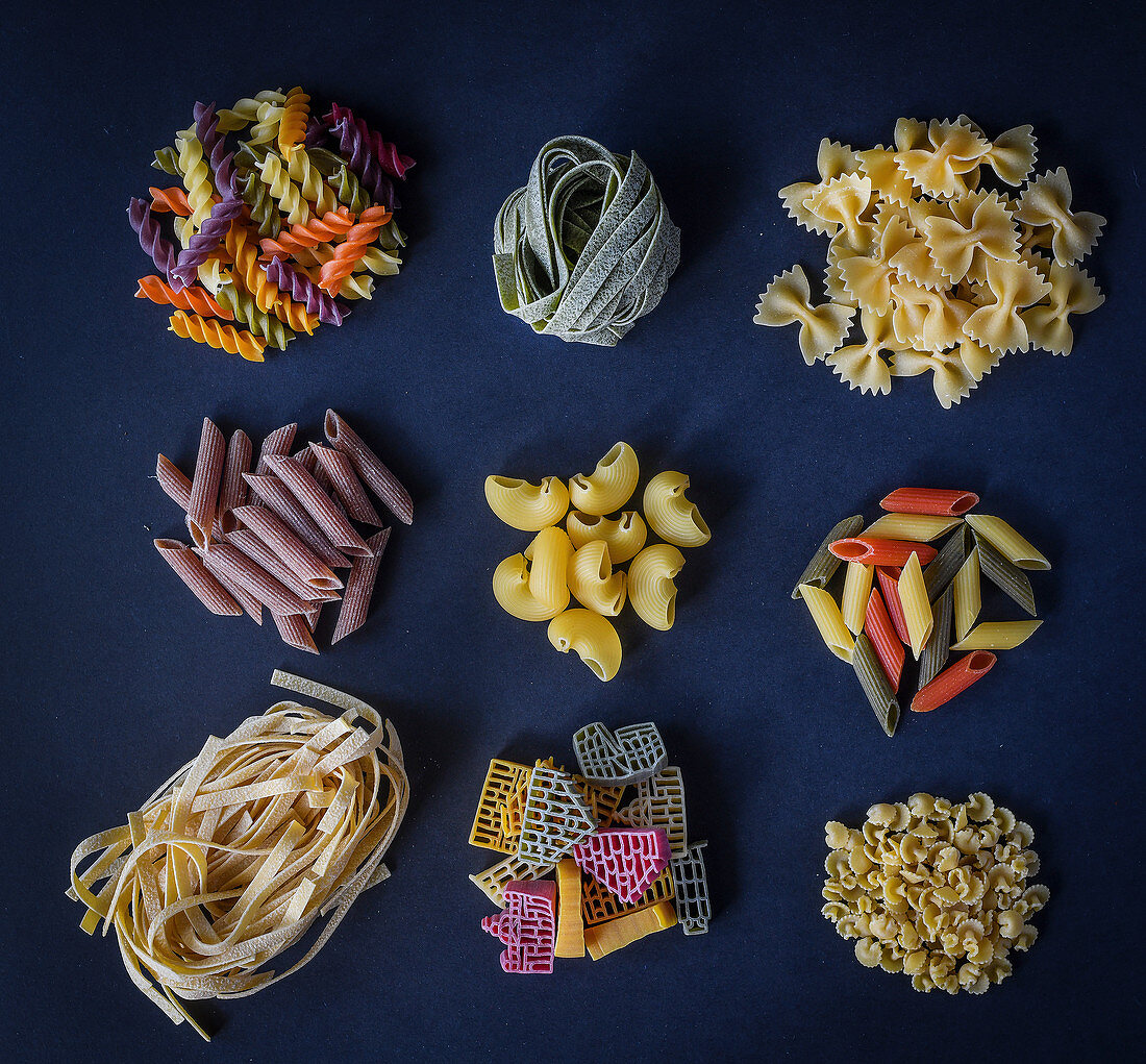 Homemade pasta that can be found in different shapes and colours to make every plate look fun and delicious