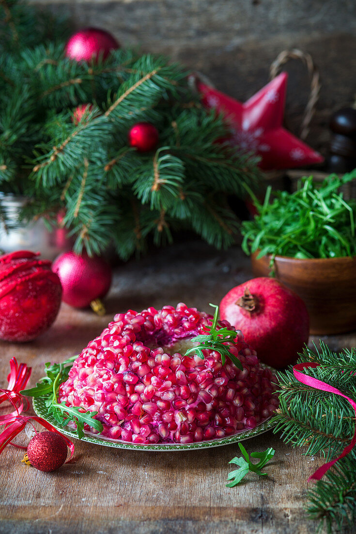 Russischer Granatapfel-Salat zu Neujahr