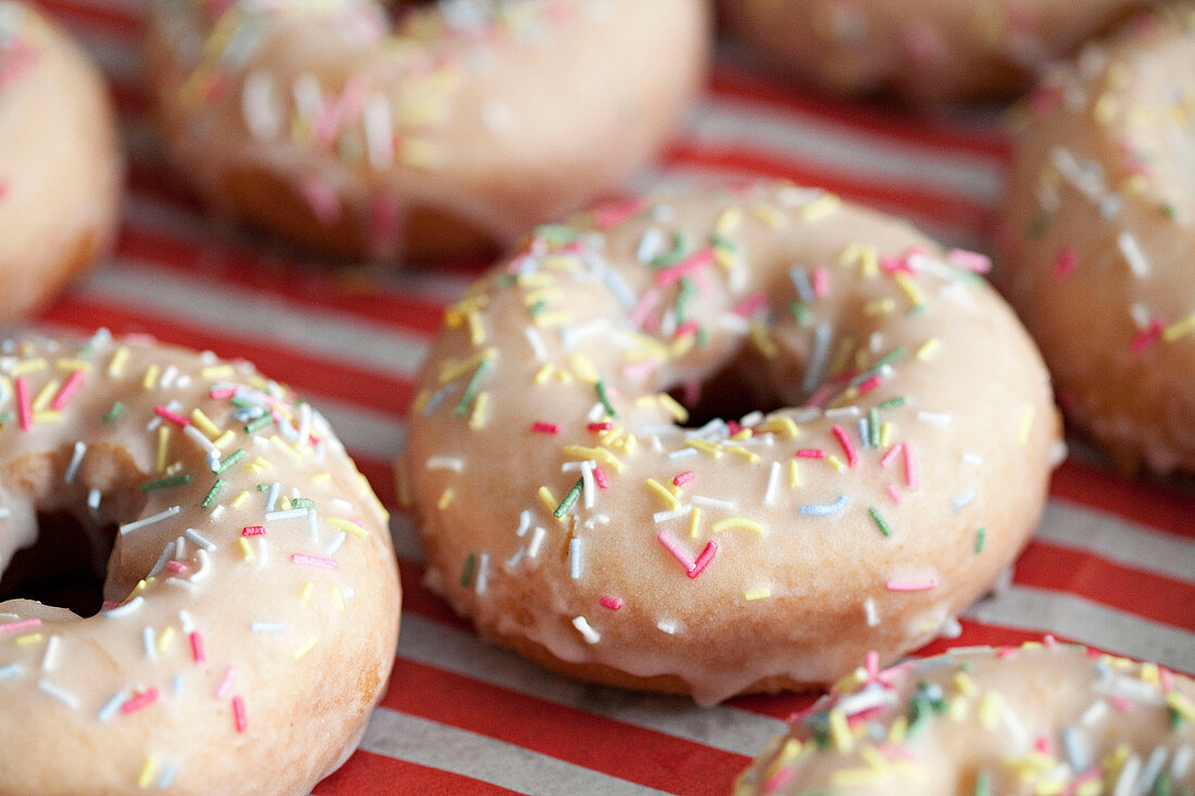 Decorated delicious doughnuts