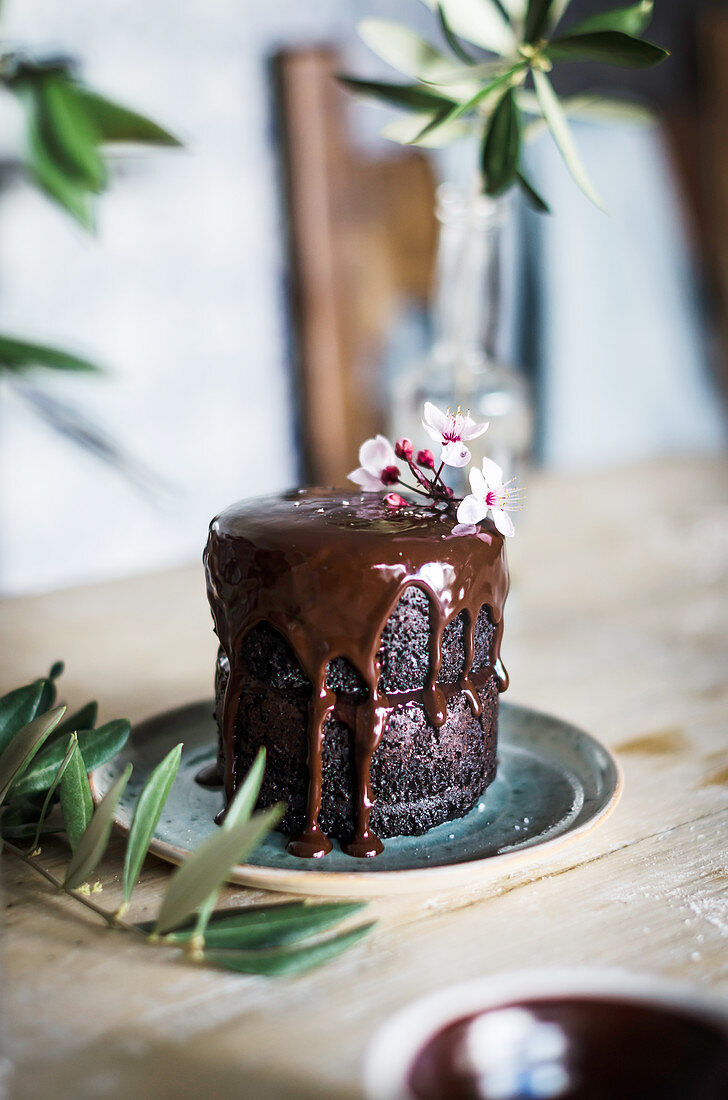 Homemade chocolate cake