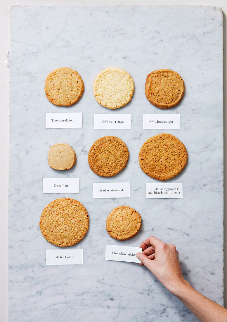 Biscuit experimentation with different ingredients