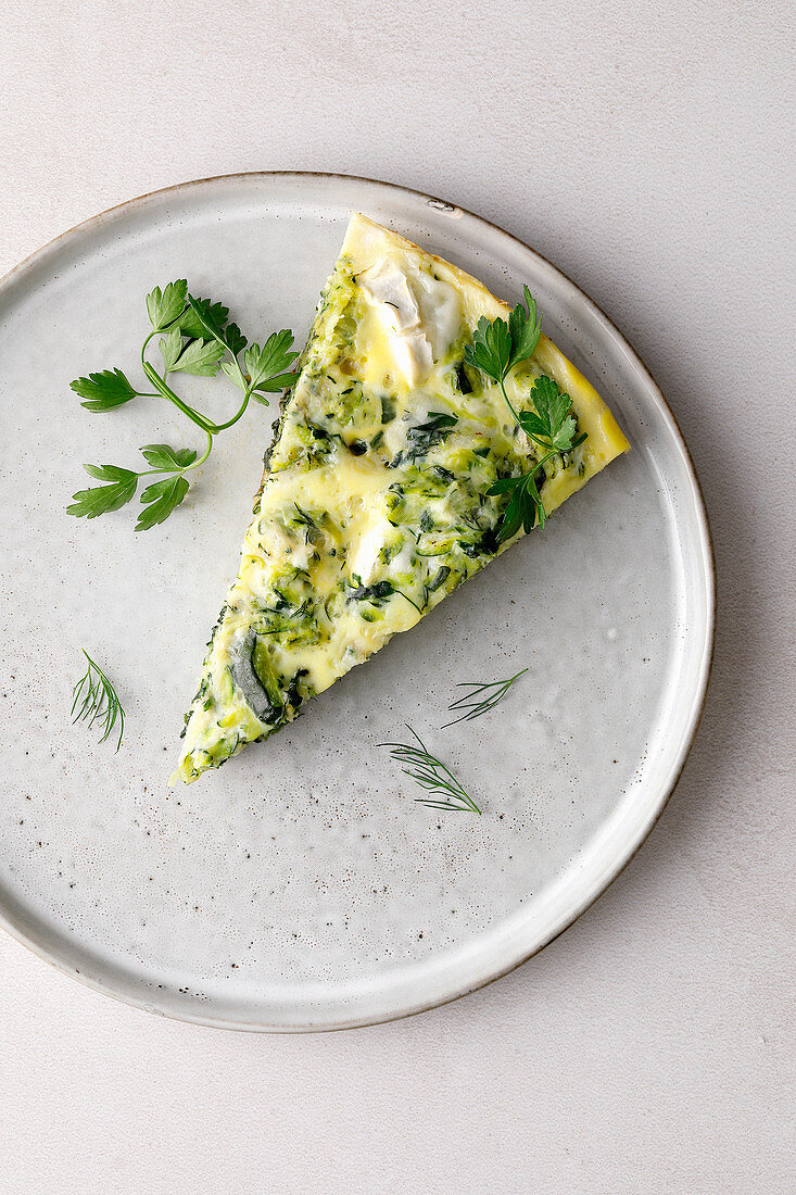 Courgette frittata with goat's cheese