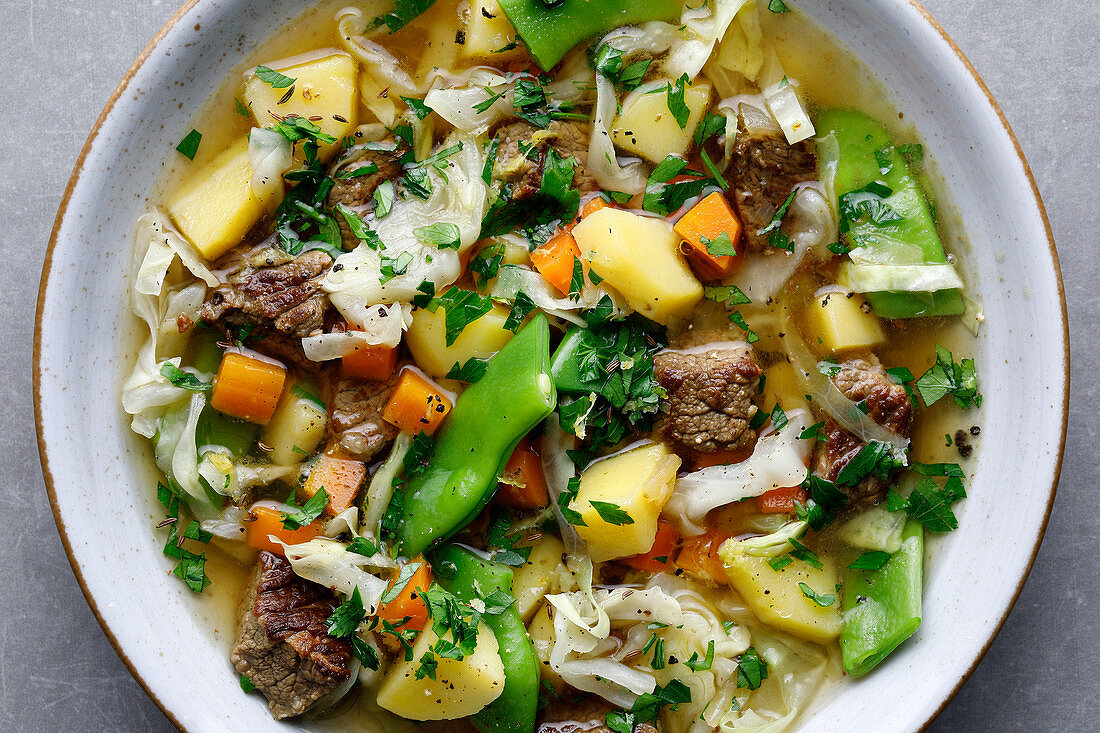 'Pichelsteiner Eintopf' – German stew with beef and vegetables