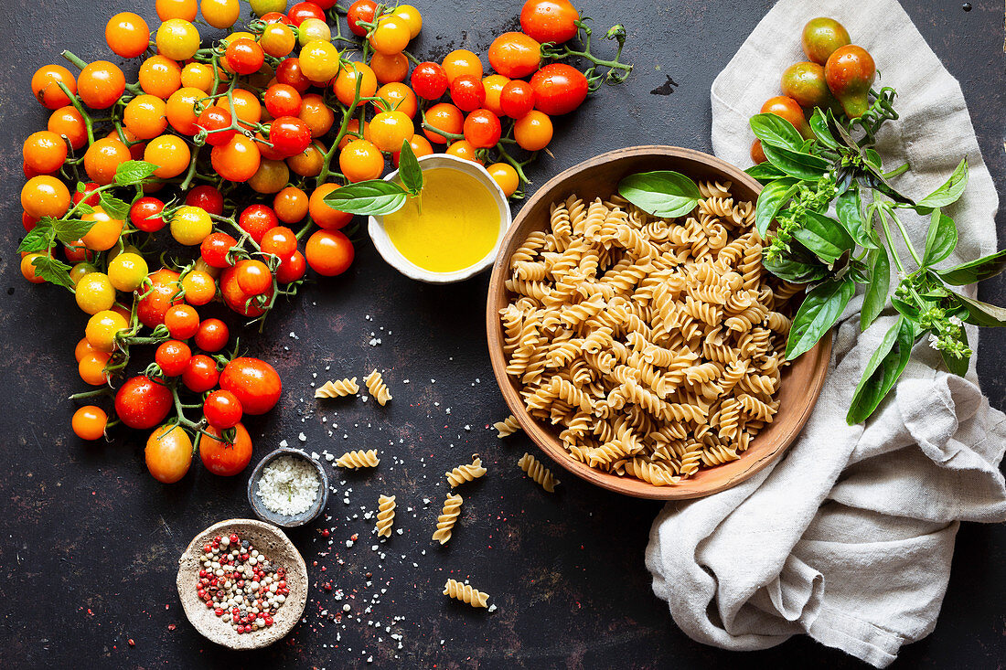 Pasta, Tomatoes and Olive oil