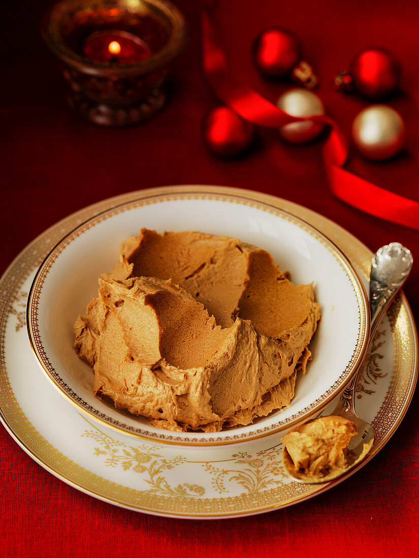 Christmas brandy butter with spoon