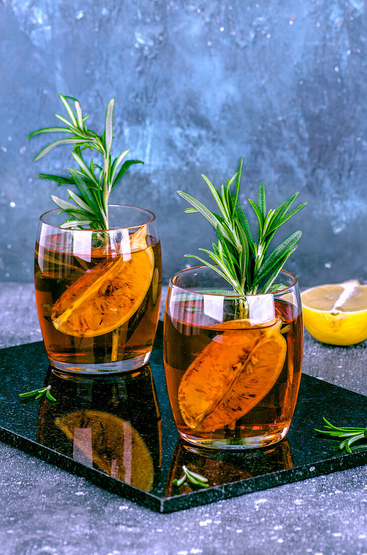 Rosemary tea with lime