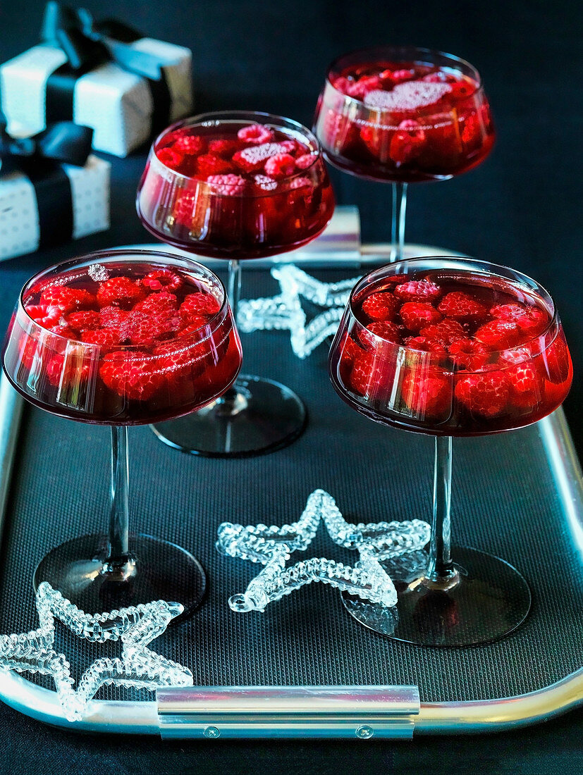 Rasperry jellies with Vodka for Christmas