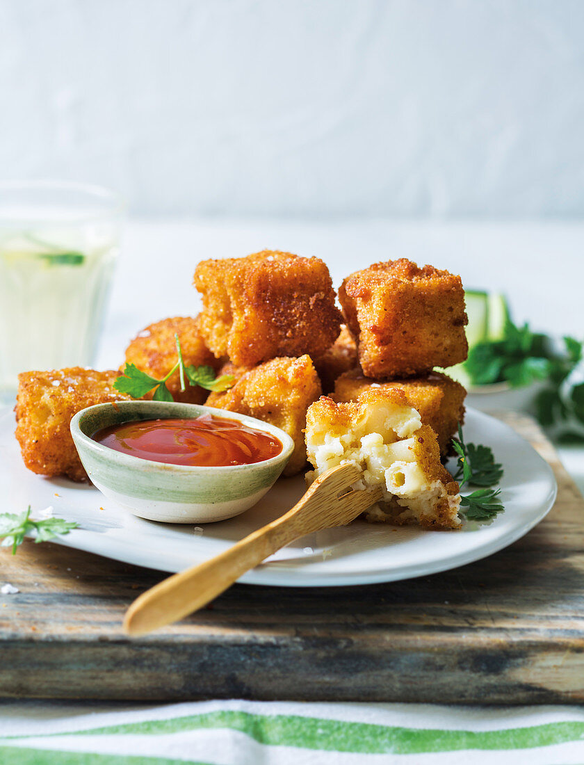 Mini mac and cheese bites