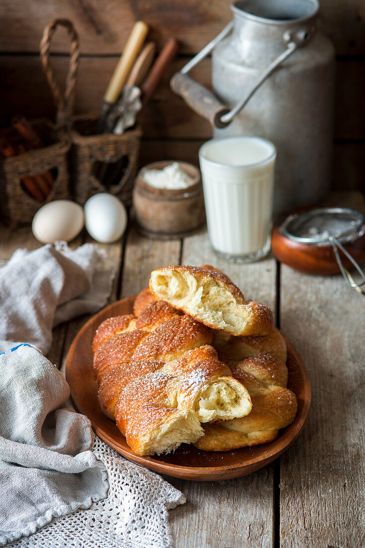 Sweet braided bread