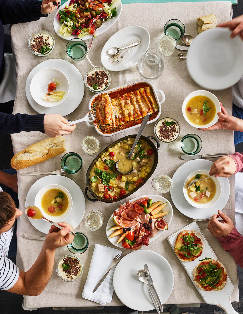 An Italian buffet for guests