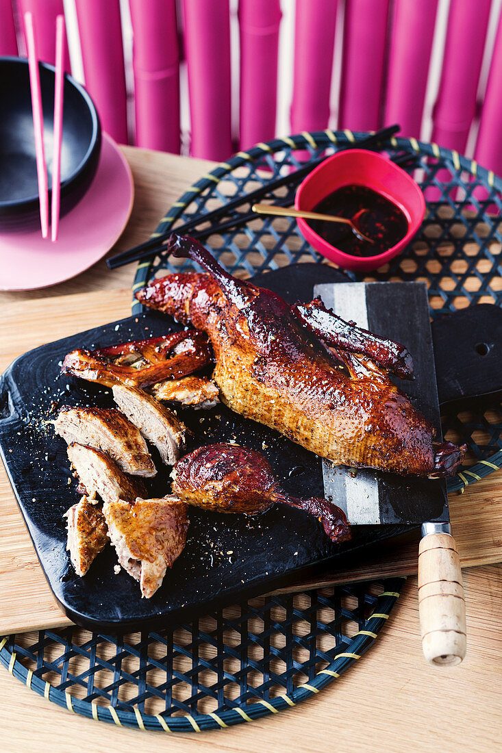 Chinese tea-smoked duck