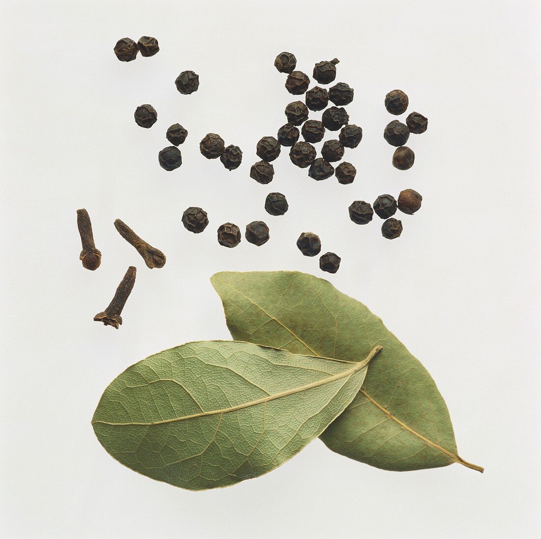 Bay Leaves Peppercorns and Cloves