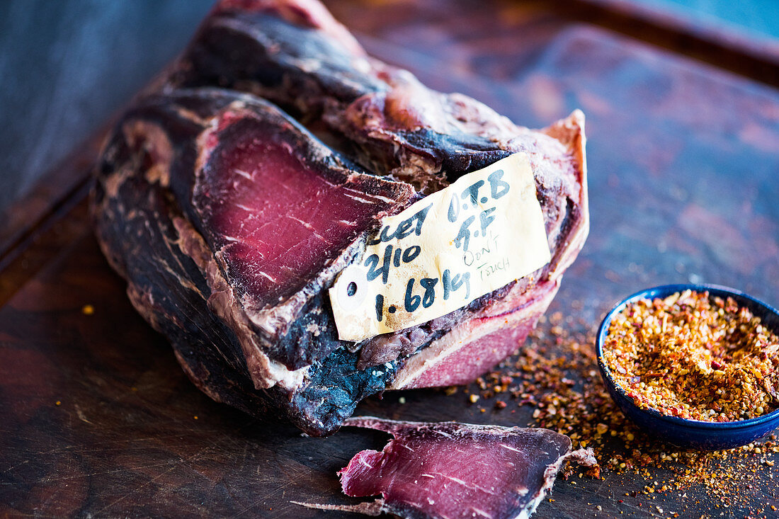 Dry Aged Rinderfilet und Gewürzmischung