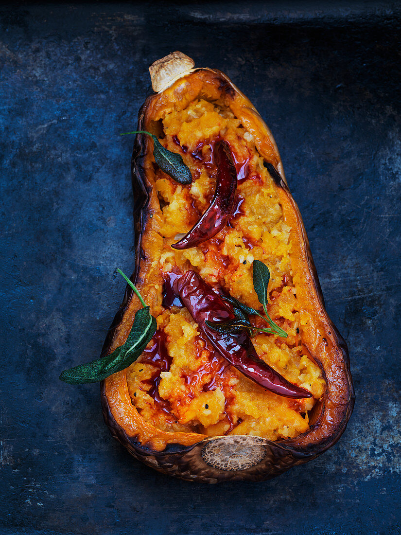 Butternut Squash with Daal stuffing