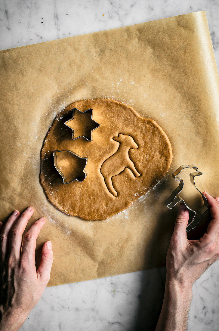 Vegan gingerbread cutout cookies