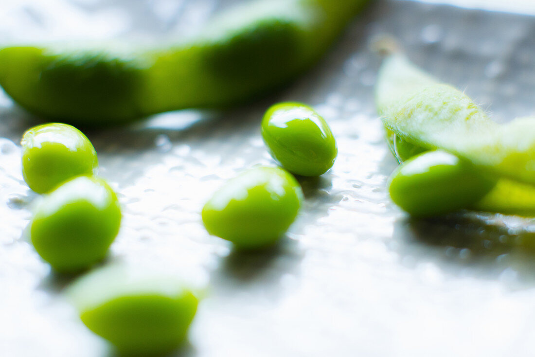 Edamame Beans close up shoot