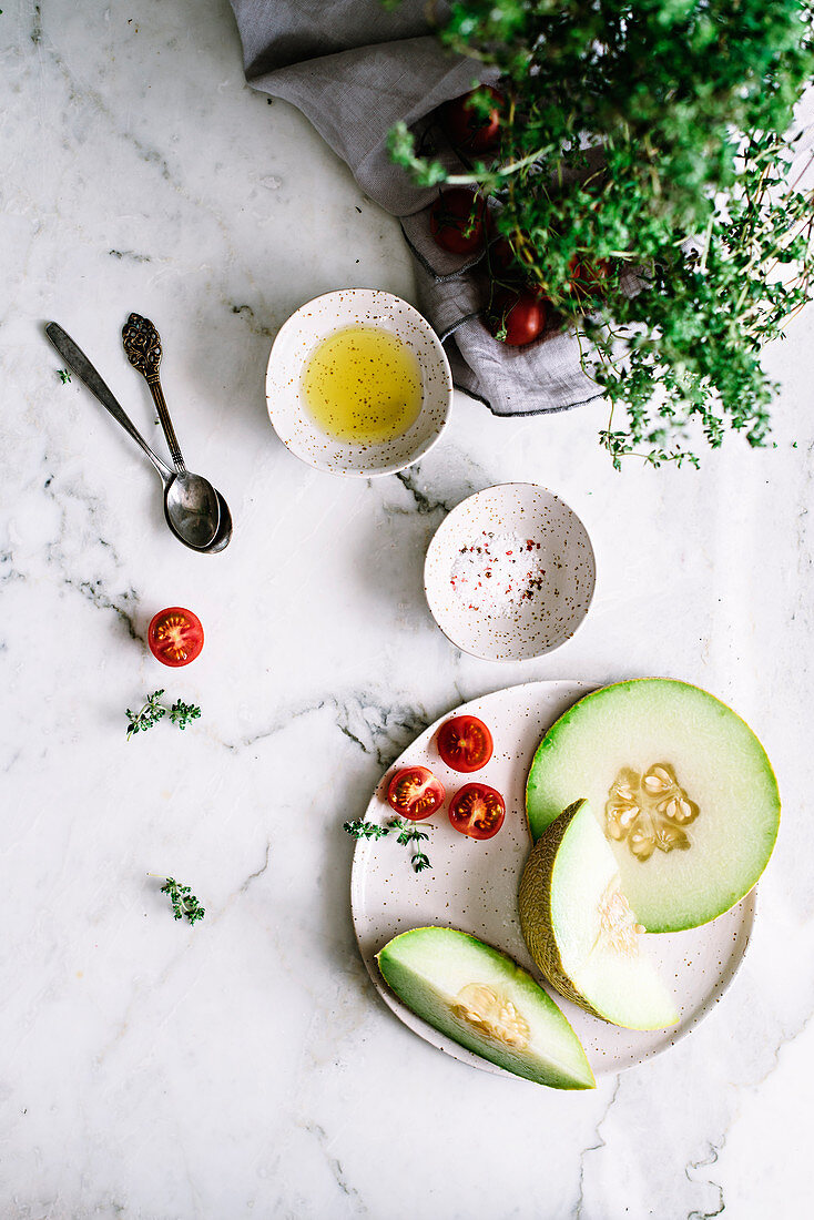 Healthy fruit on plate