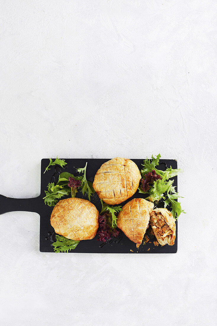 Meatball wellingtons in pastry