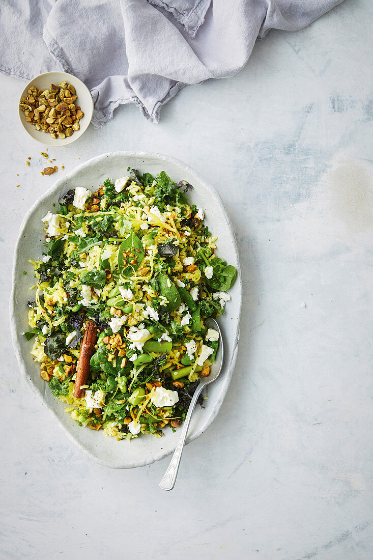 Zesty asparagus and rice salad