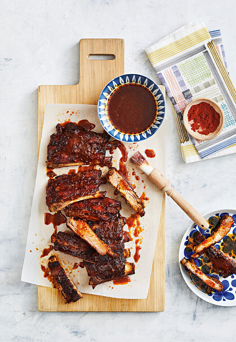 Marinated pork ribs made in a slow cooker