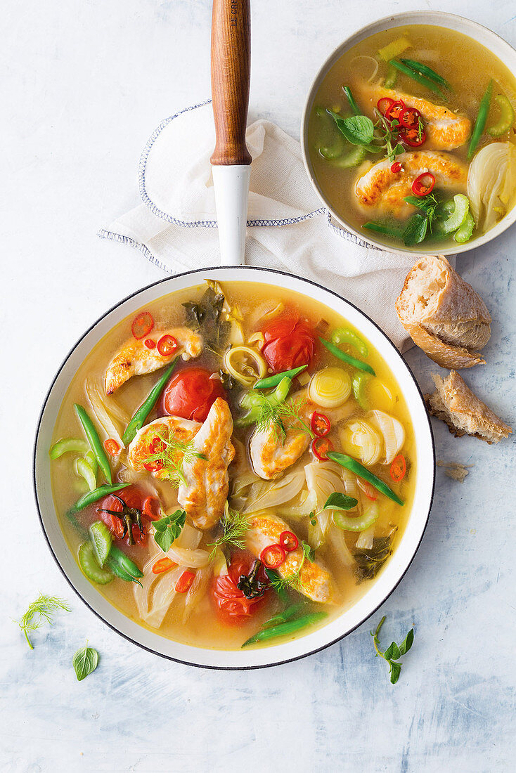 One Pan Hähnchen alla Acqua Pazza