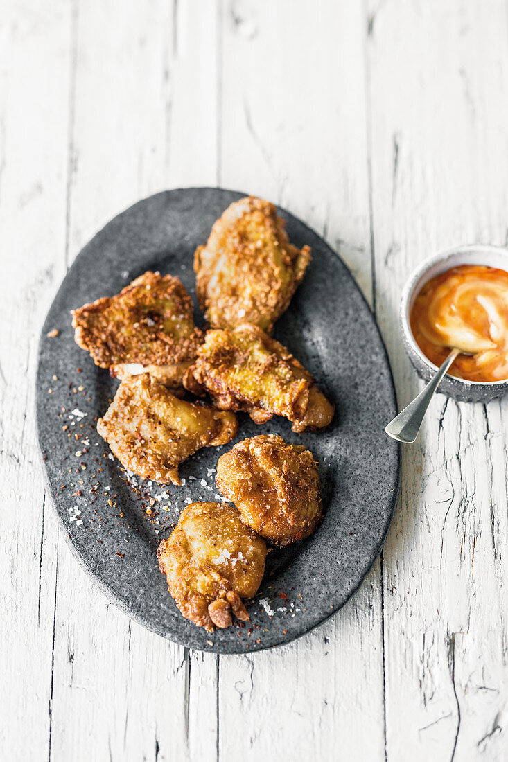 Chicken karaage with chili mayonnaise