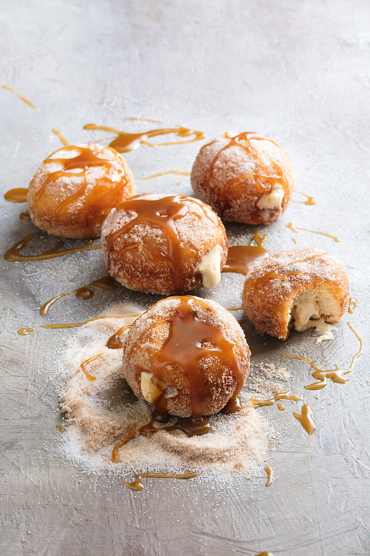 Donuts filled with Baileys custard