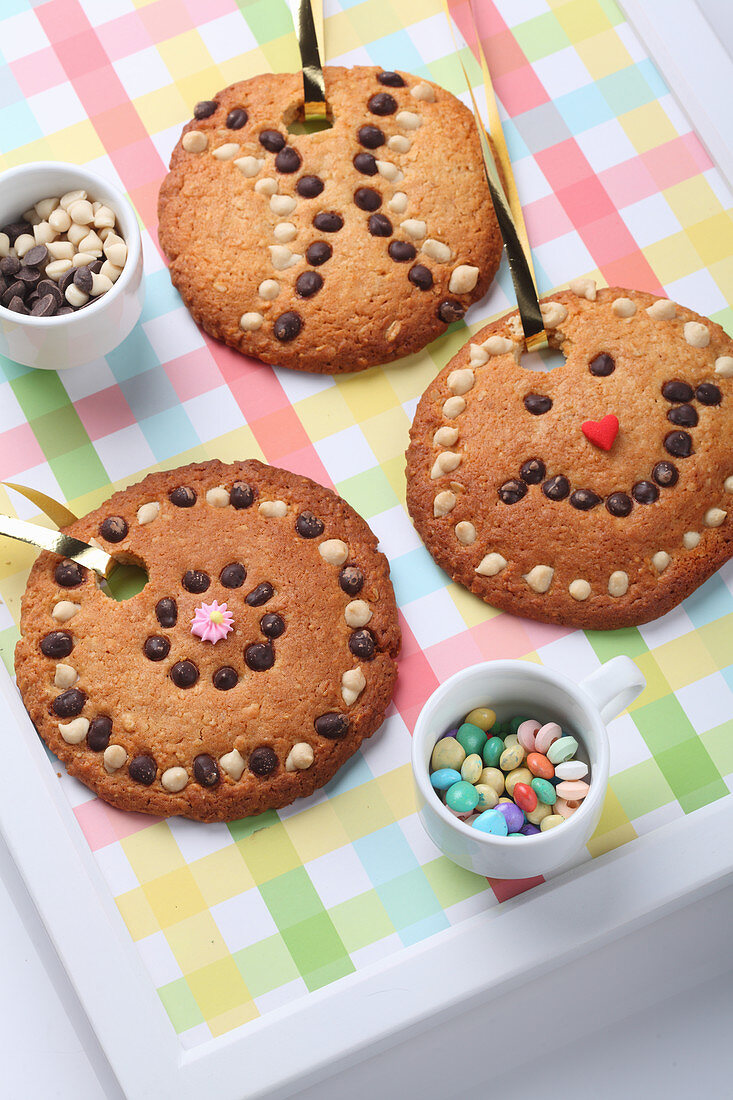 Sweet decorated cookies
