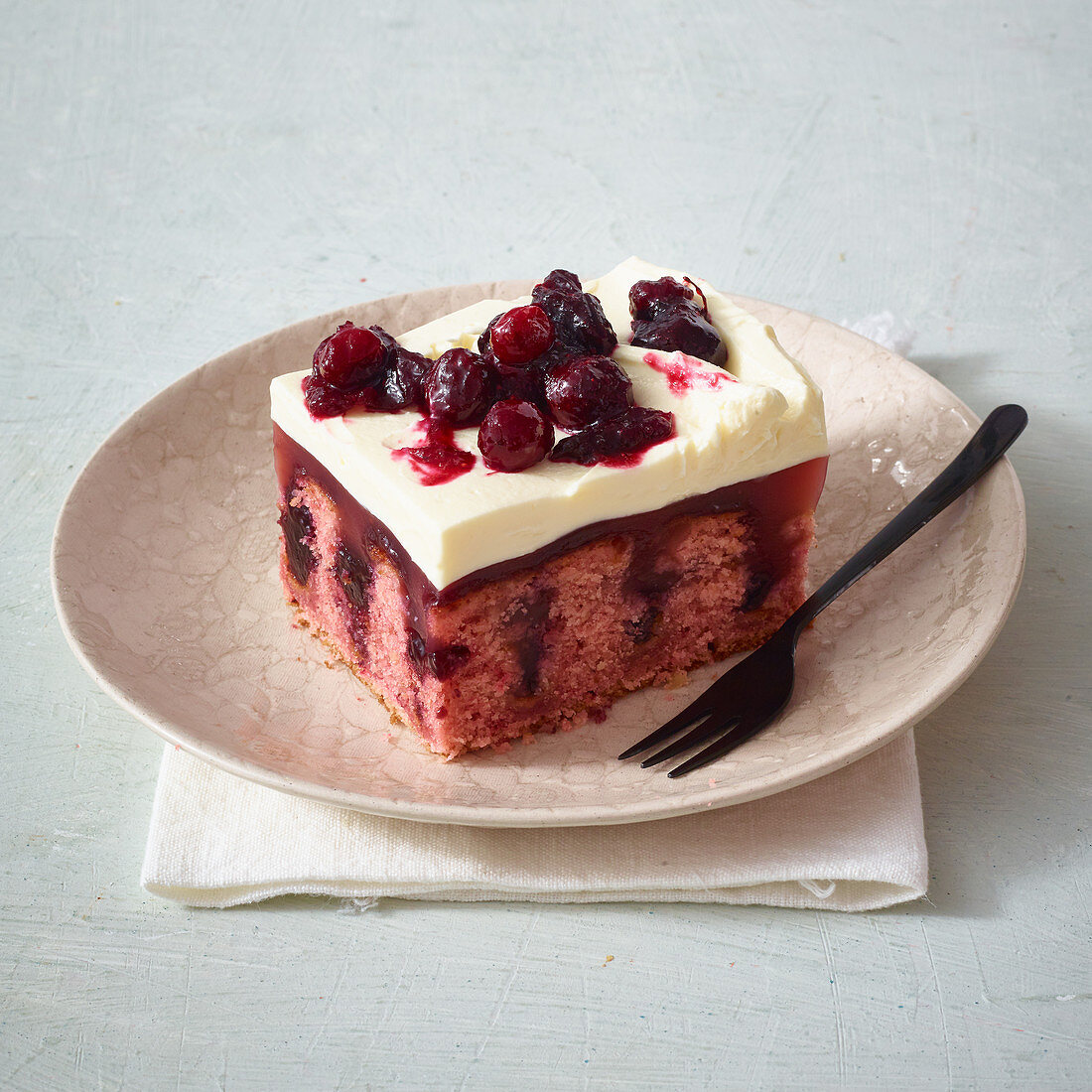 Cranberry poke cake