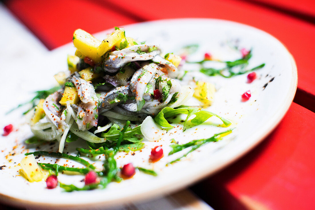 Anchovy Ceviche with mango