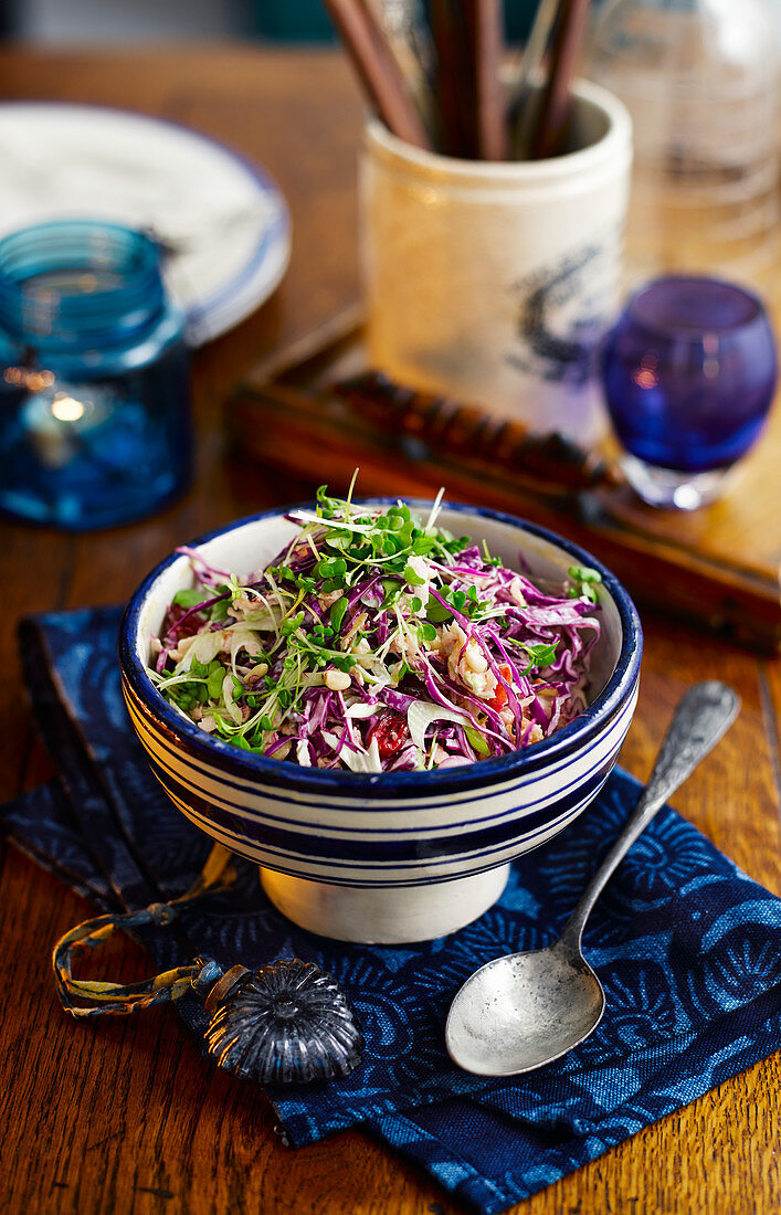 Cole slaw with walnuts