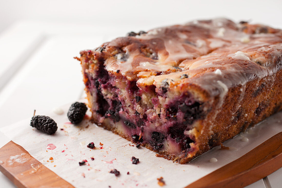 Glazed Mulberry Yoghurt Bread