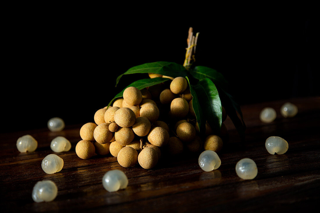 Fresh Longans - he fruit is edible, has a sweet taste, and is often used for cooking