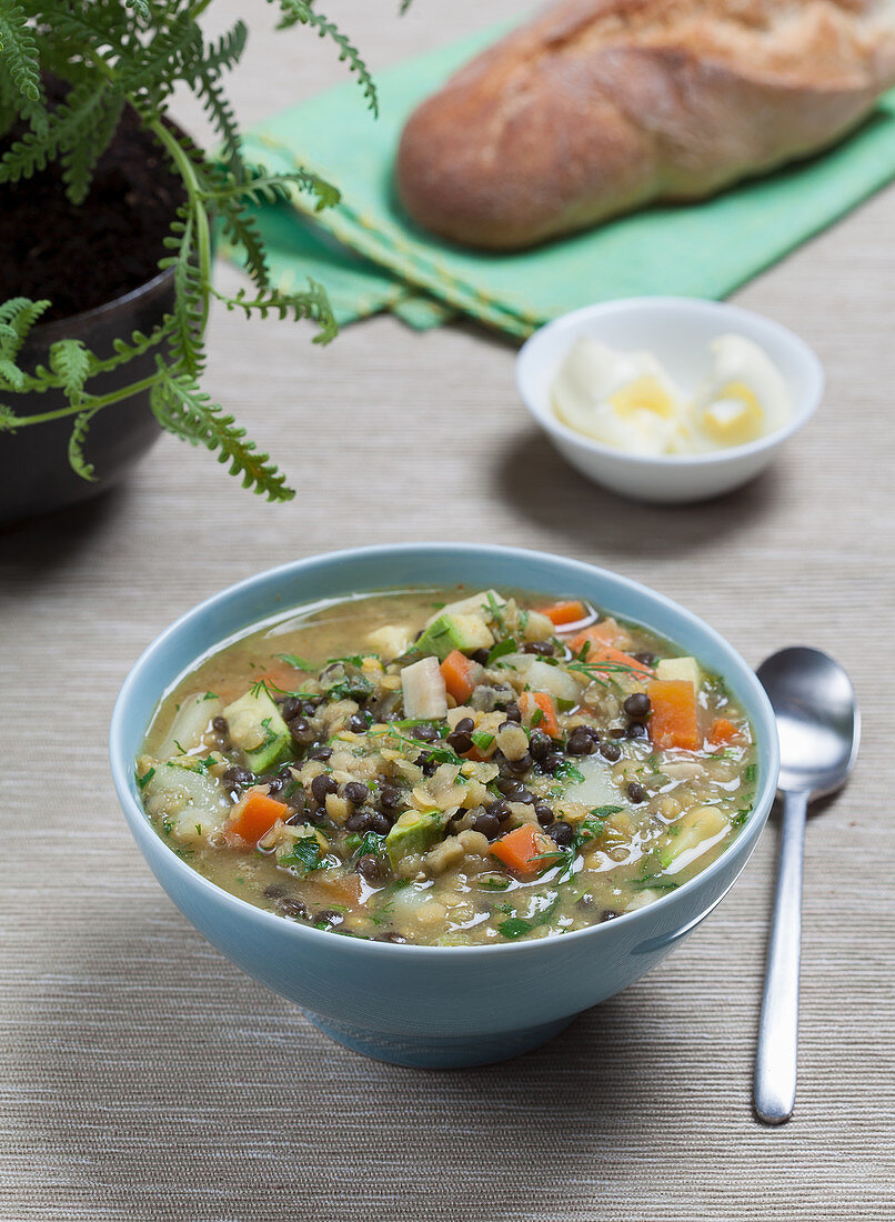 French-style lentil soup