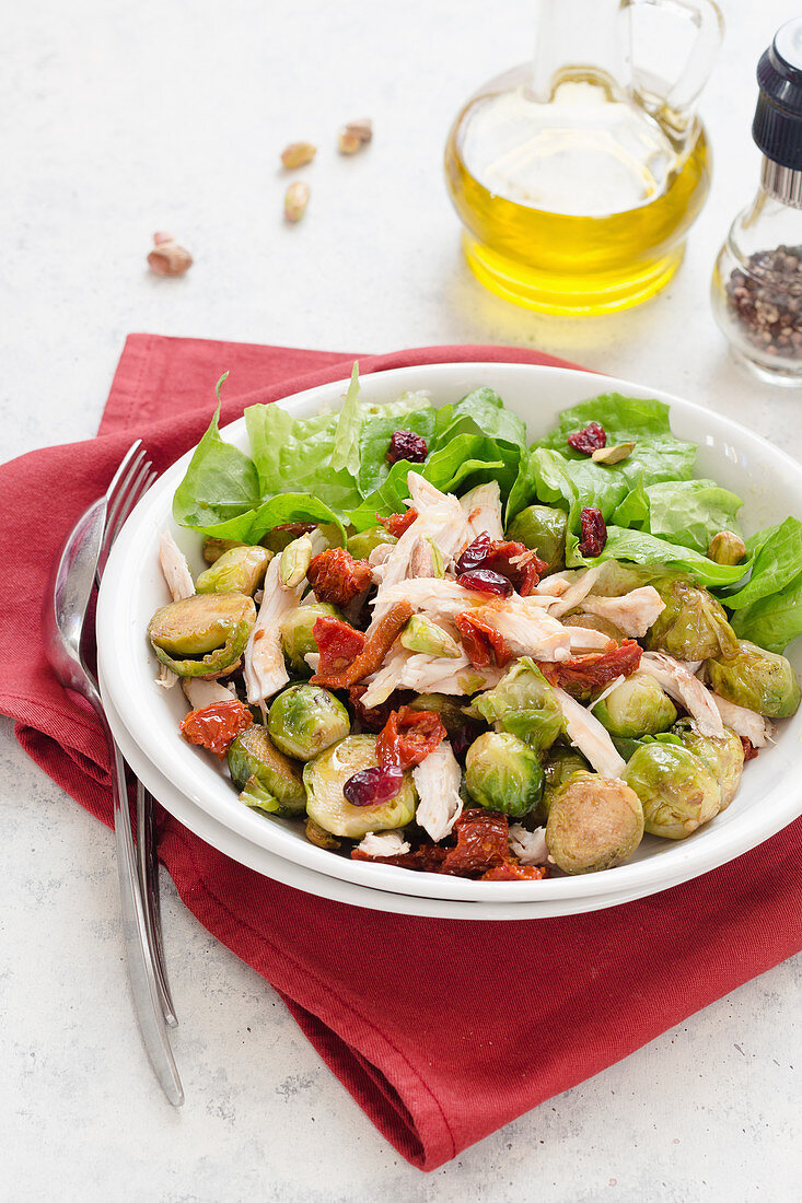 Chicken and Brussel Sprouts Salad
